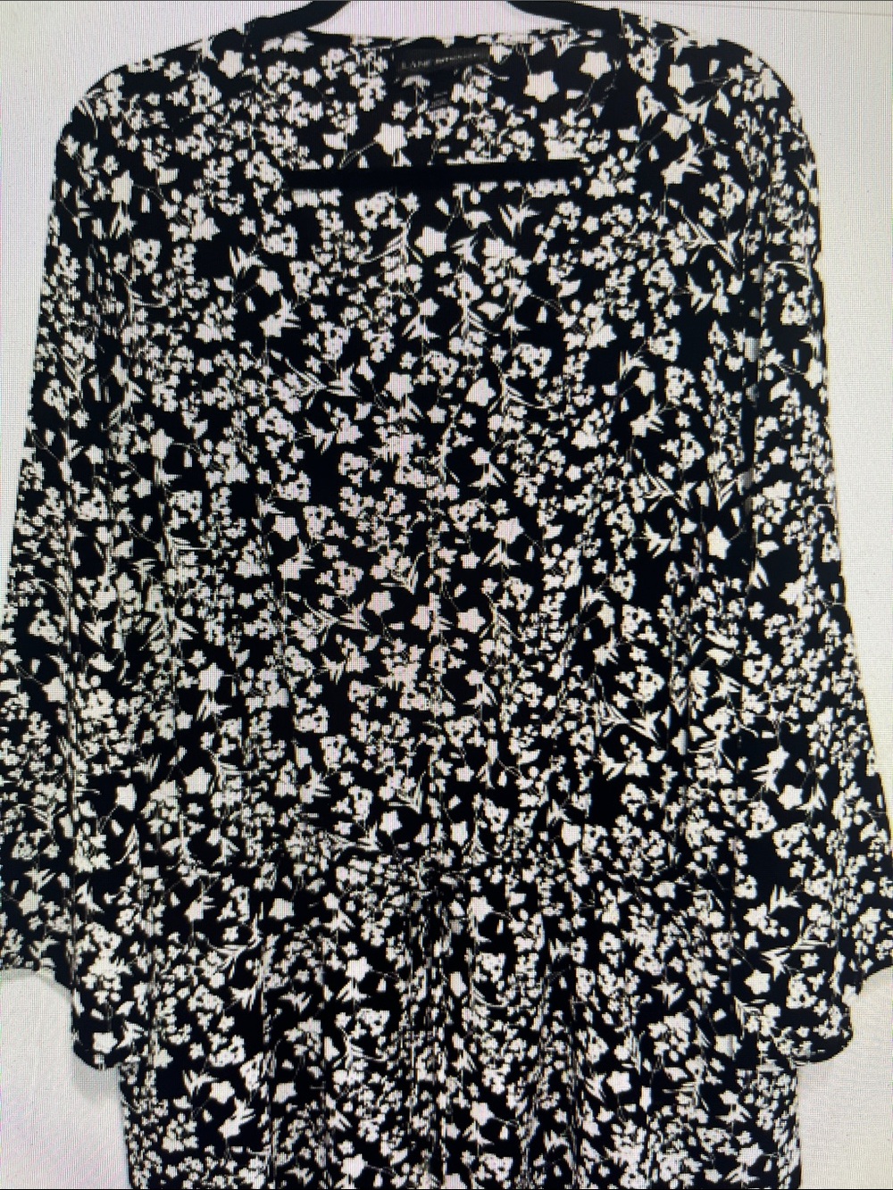 Women's Black & White Floral Dress
